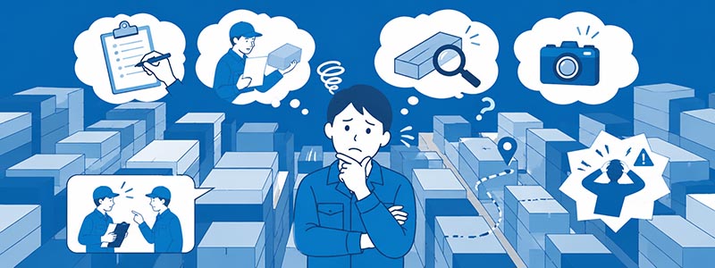煩雑な業務に悩む作業員