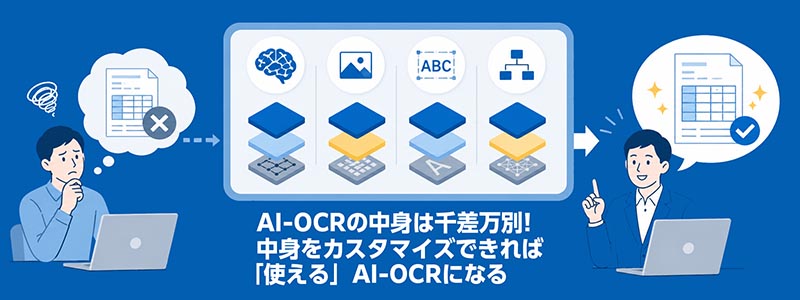 AI-OCRの中身は千差万別。中身をカスタマイズできれば「使える」AI-OCRになる