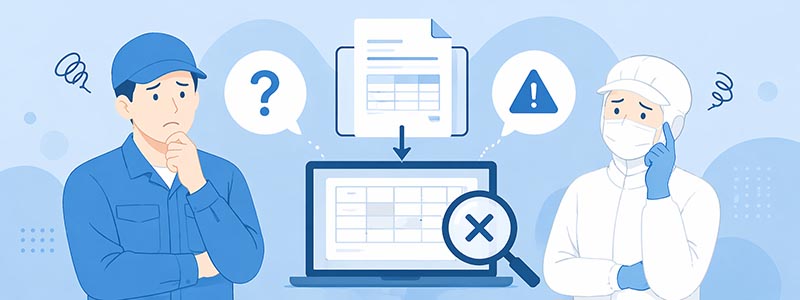 うまくいかないAI-OCRに悩む作業者