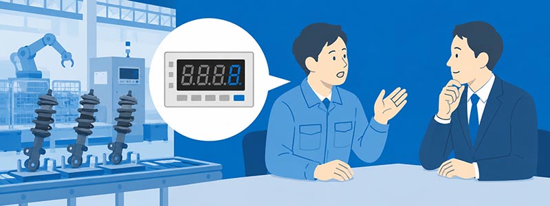 7セグ文字の読み取り自動化の相談をするお客様