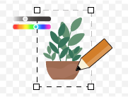 切り抜きデータを調整しているイラスト