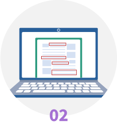 複数箇所をOCR解析しているイラスト