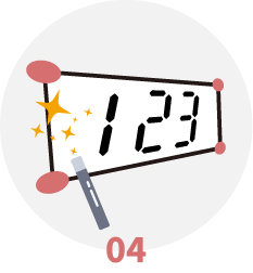 傾いている画像を補正しているイラスト