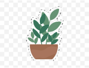 背景を切り取った植物のイラスト