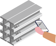 検品仕様を受信しているイラスト