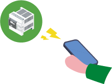 検品仕様を受信しているイラスト